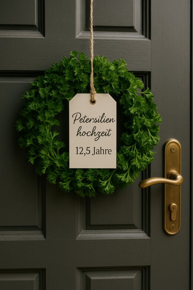 Ehejubiläum Petersilienhochzeit mit Petersilienkranz